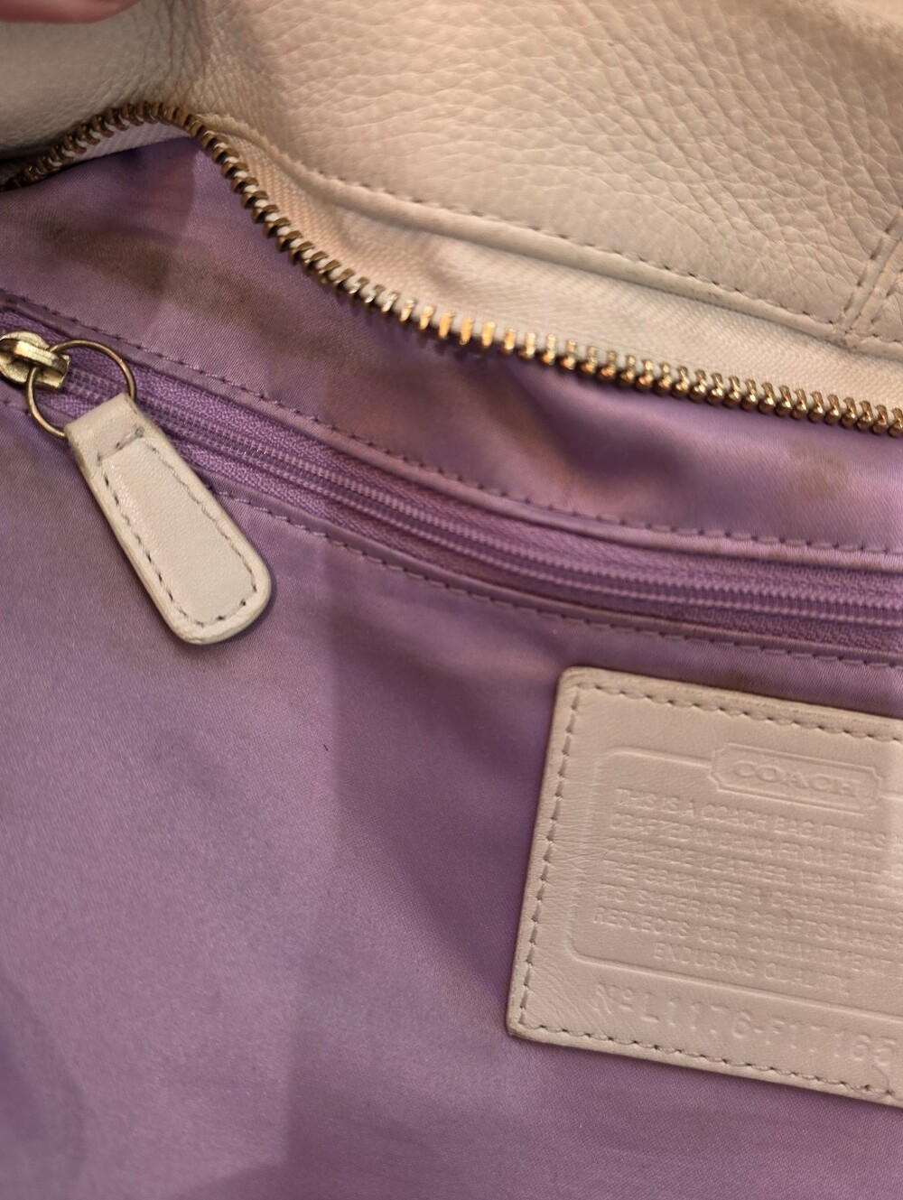 Coach Brook Leather Hobo Cream, Slouchy - Picture 5 of 16